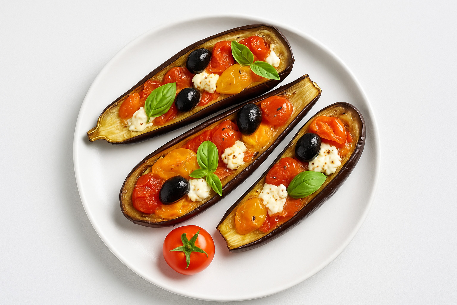Aubergines rôties poêle